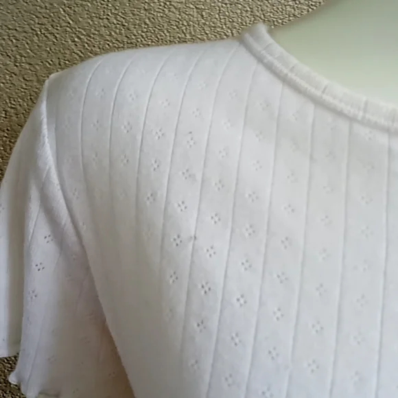 Glassons white crop top size L - Picture 2 of 4